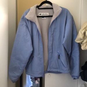 L Columbia FULLY Fleece-Lined Blue Jacket